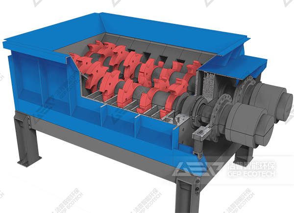 雙軸撕碎機結(jié)構(gòu)圖