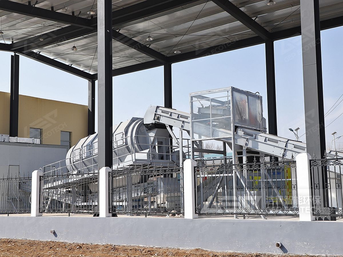 生活垃圾篩分現(xiàn)場