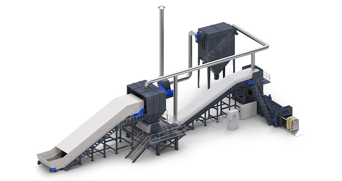廢紡織物處置生產(chǎn)線