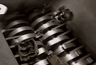 雙軸撕碎機動畫