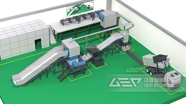 大件垃圾破碎減容方案