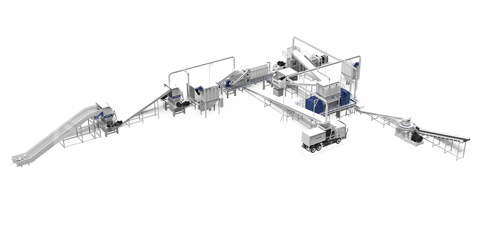 二級雙軸+一級單軸破碎