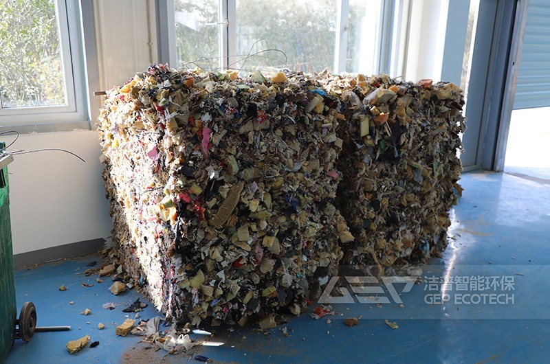 大件垃圾細(xì)碎成品打包效果