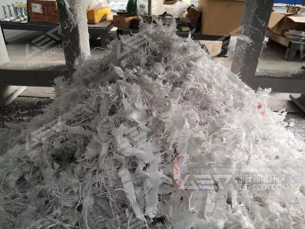 破碎后的編織袋、噸袋